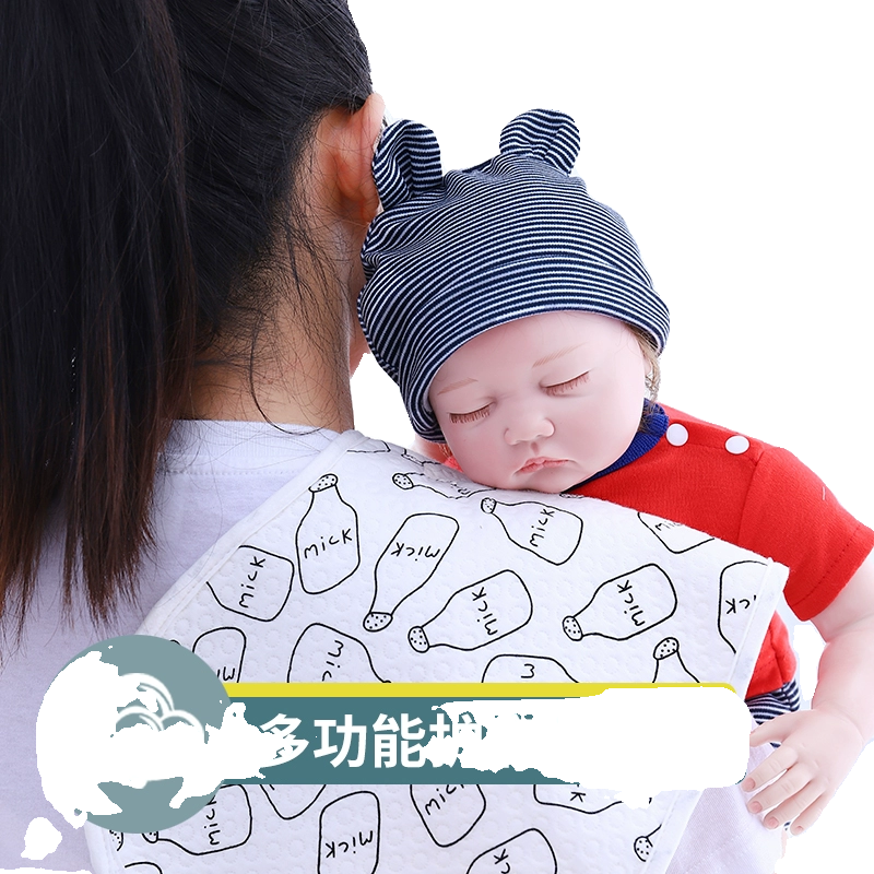 Baby burp cloth, newborn anti-vomiting shoulder pad, baby bib, all-season saliva towel, pure cotton waterproof