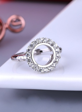 新款S925纯银戒指空托女戒指镶嵌