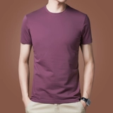 Мужская летняя одежда, однотонная универсальная футболка с коротким рукавом, коллекция 2023, короткий рукав