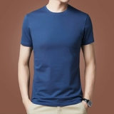 Мужская летняя одежда, однотонная универсальная футболка с коротким рукавом, коллекция 2023, короткий рукав