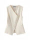 2026 Irregular Vest Vest ແມ່ຍິງອອກແບບໃຫມ່ Top Waist Slim Temperament Wear Suit Pony Clip
