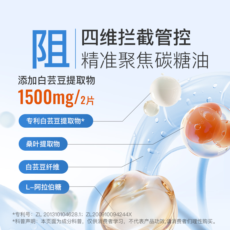 keep嗨吃餐前片白芸豆餐前片膳食纤维咀嚼片大餐救星碳水阻断片