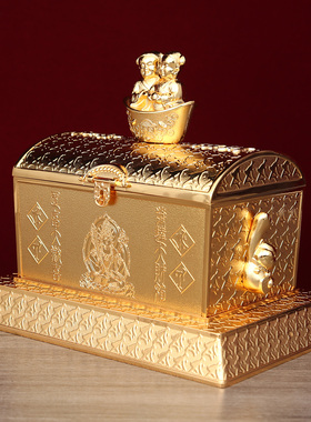 现货正品李居明2026马年吉祥物暗格和合大财箱摆件招财胜利摆设