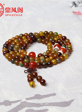 男女款多层龙纹玛瑙佛珠手链