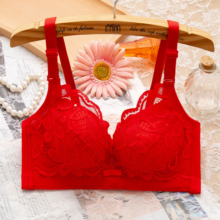 小胸聚拢无钢圈胸罩结婚新娘性感 法蝶柔文胸