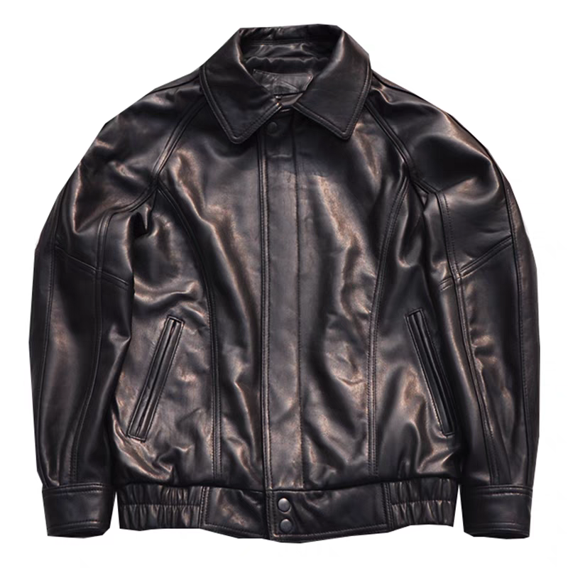 男女90年代港风皮夹克复古老爹真皮皮衣宽松阔版新西兰绵羊皮外套,淘宝优惠券,粉丝福利购,淘宝优惠卷