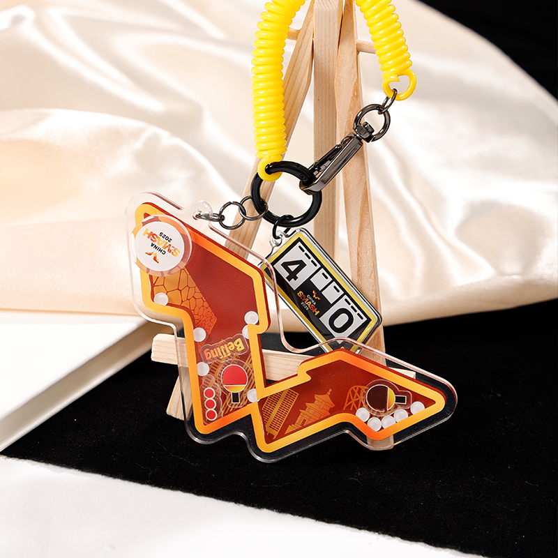 WTT中国大满贯2025官方乒乓周边纪念亚克力摇摇乐挂件钥匙扣装饰 - 图2