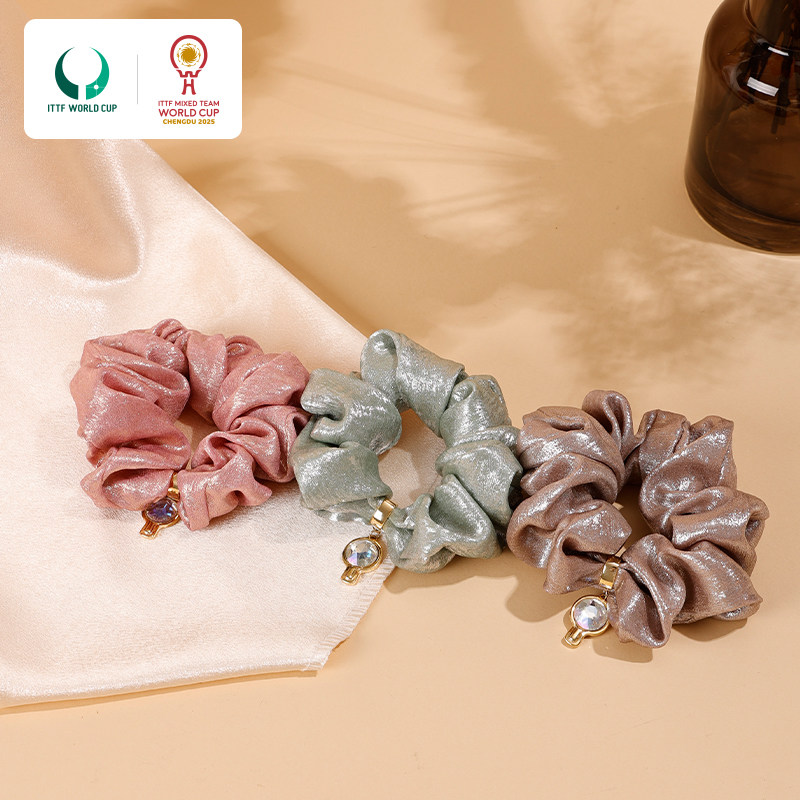 2025年成都混合团体世界杯乒乓吊坠发饰简约韩式大肠发圈百搭头饰,淘宝优惠券,粉丝福利购,淘宝优惠卷