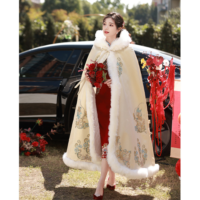  颜赋绣围巾/丝巾/披肩