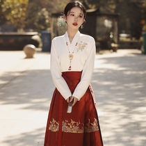 Red Horse Face Dress Toast Bridal Qipao Suit Autumn Winter Gushed New Chinese Coat Wedding Engagement Gown