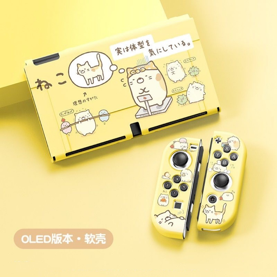 任天堂switch oled保护套分体防摔硅胶套软ns保护壳全包卡通可爱 - 图0