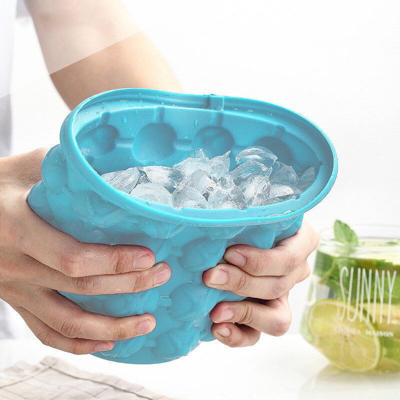 silicone ice cube maker portable bucket wine ice cooler beer