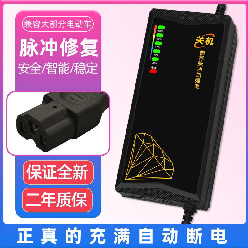 自动断电关机电动两三轮车通用电瓶充电器48V12AH60V20A72V32A45a-图2