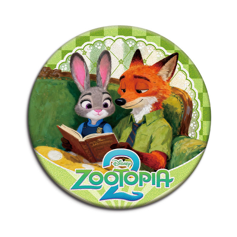 疯狂动物城16cm泡面吧唧双闪徽章朱迪尼克闪电豹警官二次元同人谷,淘宝优惠券,粉丝福利购,淘宝优惠卷