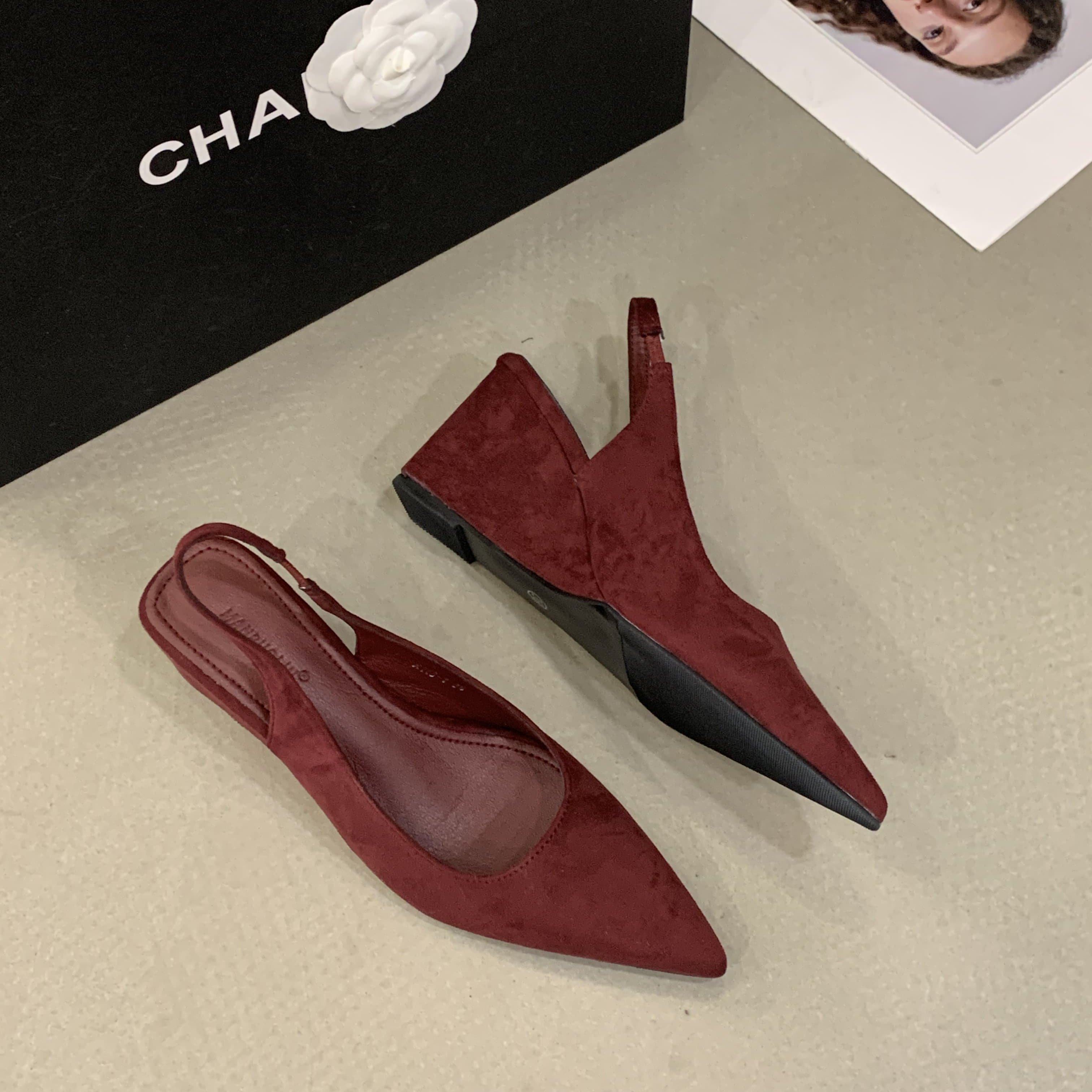 法式尖头浅口后空单鞋女豹纹坡跟后空百搭裙子气质通勤凉鞋高跟鞋,淘宝优惠券,粉丝福利购,淘宝优惠卷