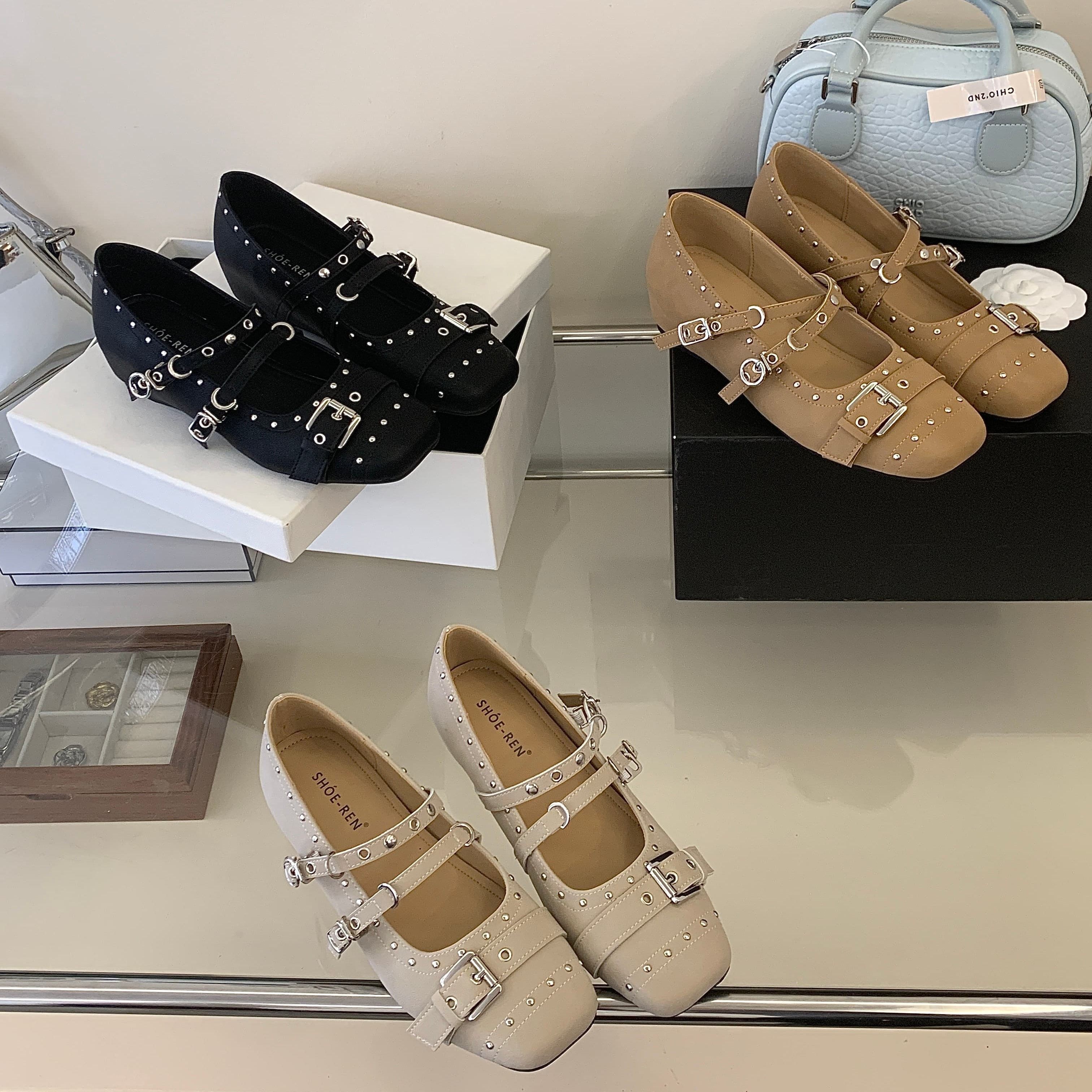 复古铆钉玛丽珍鞋女方头2026新款春季浅口内增高百搭裙子晚晚单鞋,淘宝优惠券,粉丝福利购,淘宝优惠卷