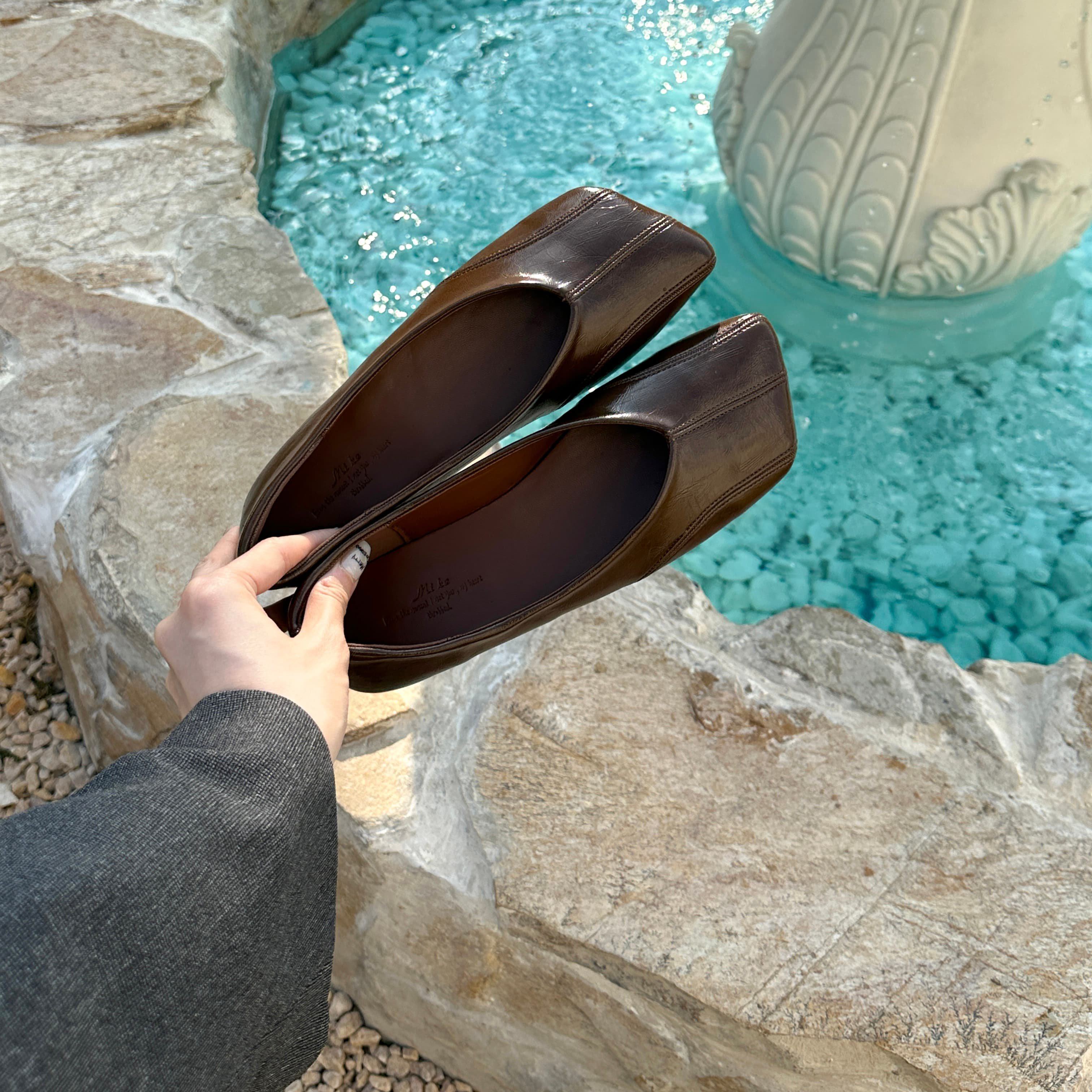 法式温柔风方头浅口玛丽珍单鞋女平底一脚蹬通勤软底英伦风小皮鞋,淘宝优惠券,粉丝福利购,淘宝优惠卷