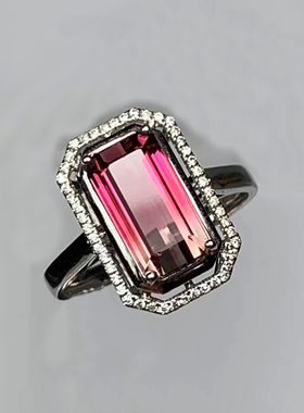 哗啦啦18K金碧玺戒指送运费险