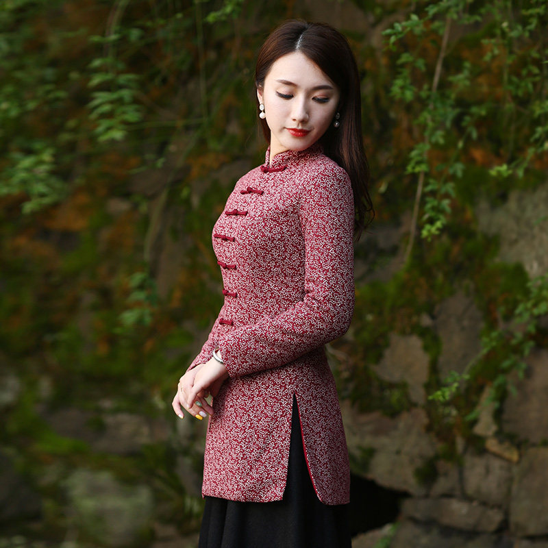 筠雅唐装冬棉袄改良中国风冬季旗袍 筠雅上衣