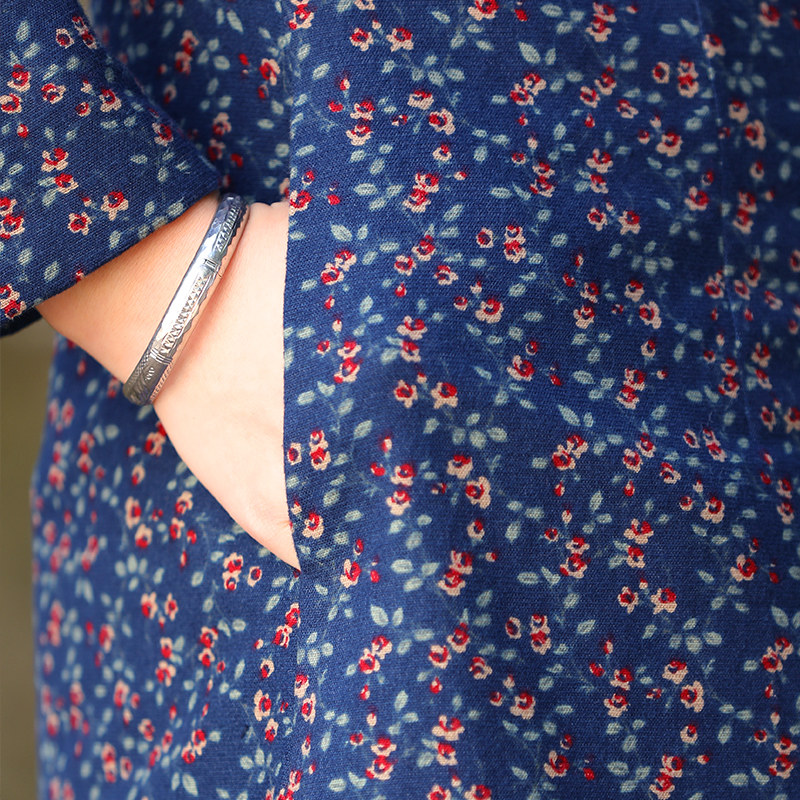 冬天穿的唐装女冬装加厚中国风旗袍 筠雅旗袍