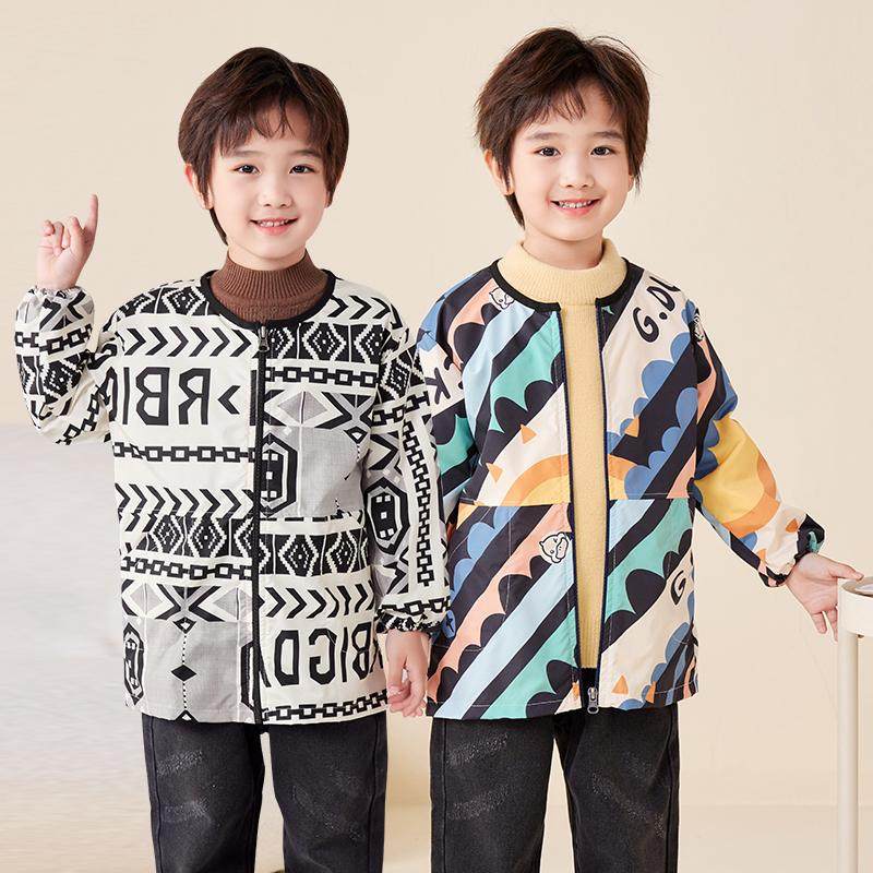 宝宝防水罩衣秋冬防脏幼儿园美术书法绘画羽绒服护衣吃饭男童围兜,淘宝优惠券,粉丝福利购,淘宝优惠卷