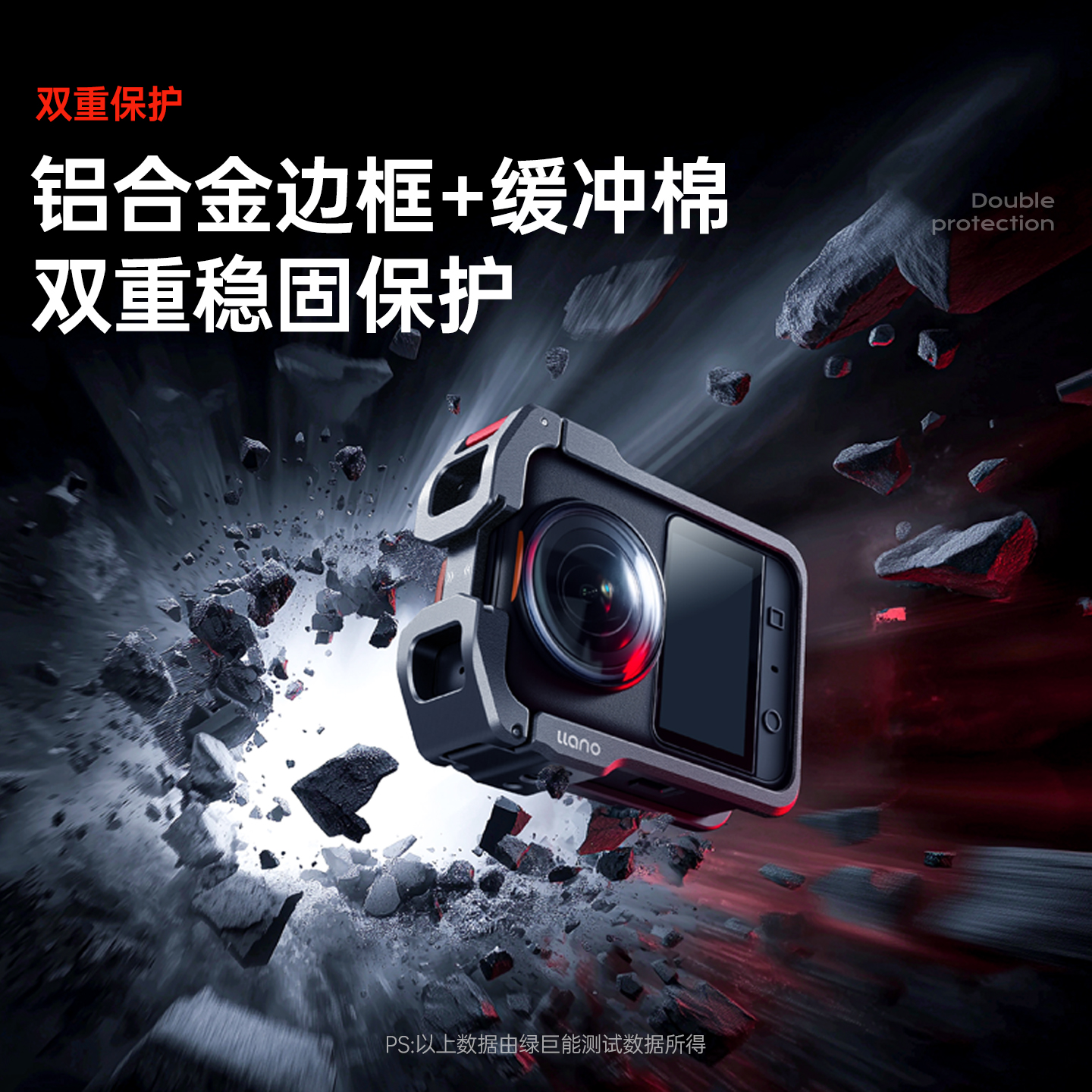 绿巨能适用DJI大疆OSMO360兔笼全包全金属铝合金拓展框保护壳全景相机兔笼全笼摄影配件运动相机保护套 - 图1