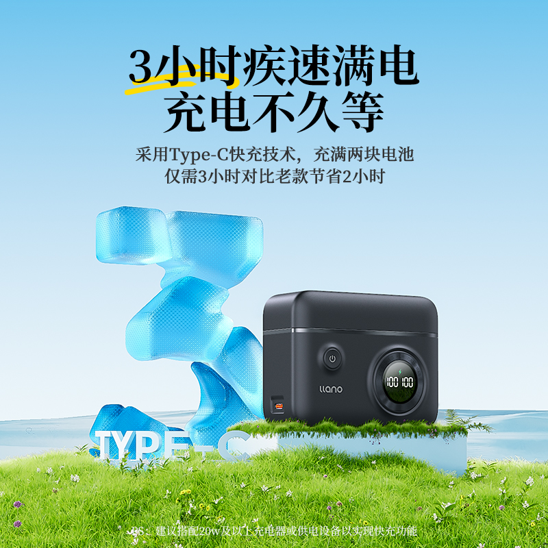 绿巨能NP-FZ100相机电池充电器多彩快充盒适用于索尼a7m4 a7m3 A7c A7R3 A7R4 7RM3 A9M2 A7S3单反数码相机 - 图0