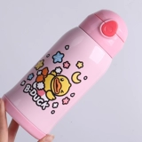 Детский термос со стаканом, стальной ремешок из нержавеющей стали, детская трубочка для детского сада, чайник для школьников, защита при падении