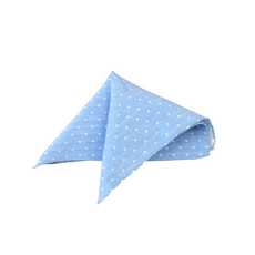 карманный платок 出口欧美亚麻男士西服口袋巾复古休闲新郎手帕小方巾蓝色银河圆点