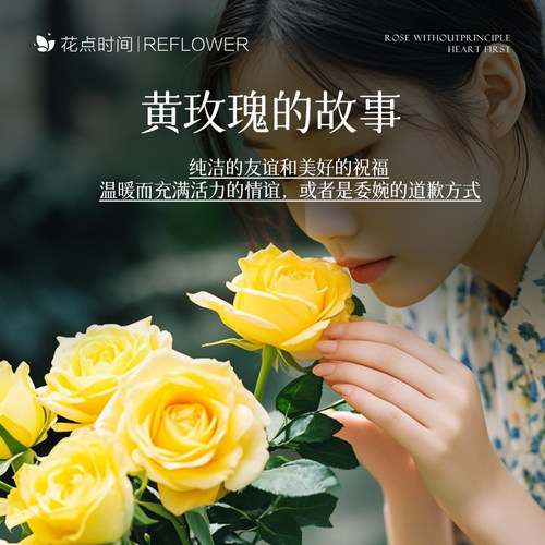 花点时间黄玫瑰鲜花云南基地直发水养家用瓶插室内品质鲜切花束送 - 图1