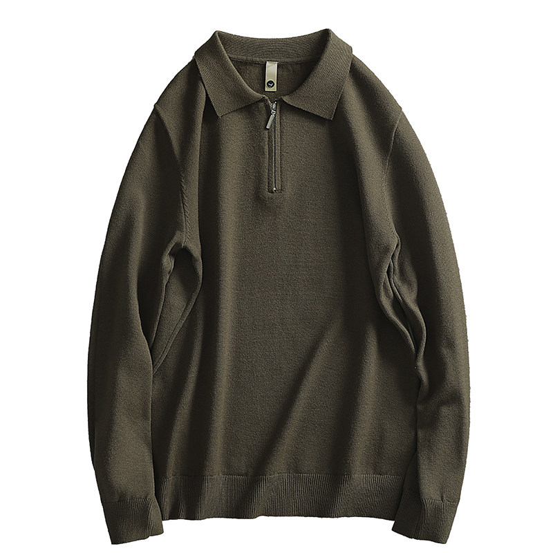 LUUD 保暖修身半拉链翻领针织polo衫毛衣男休闲长袖打底净色上衣,淘宝优惠券,粉丝福利购,淘宝优惠卷