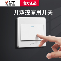 Bull Open Double Control Switch Single Knife Double Throw Light Switch Socket panel One 23 42 Single open button Double