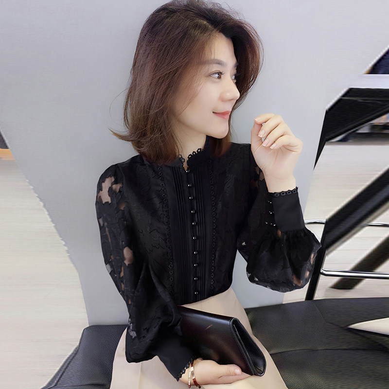 法式轻熟风蕾丝单排扣百搭2022衬衫 bobowaltz衬衫