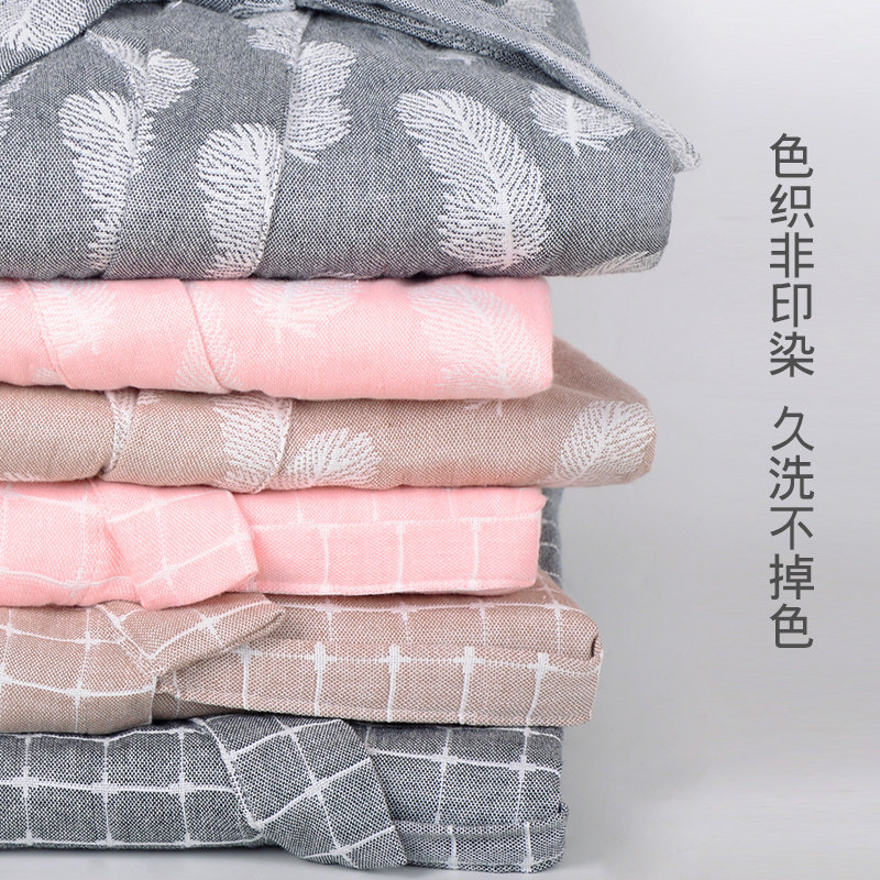 纯棉纱布浴袍女春秋冬睡袍长款浴巾 英夫仕浴裙/浴袍/浴衣