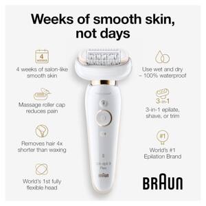 Braun/博朗 Silk-épil 9 9-030女士脱毛器 干湿两用 防水 比基尼