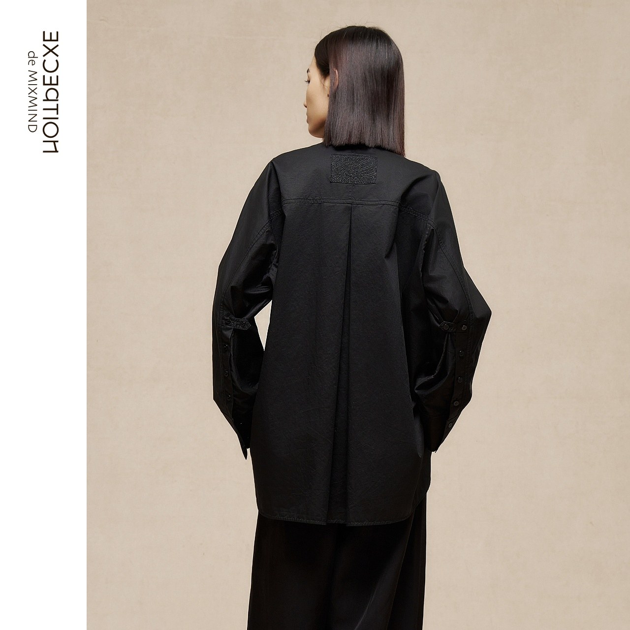 EXCEPTION例外女装2024春季新款衬衫瑾觅棉裁片绣花新中式开衫女 - 图1