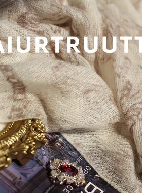 AiurtRuutti2026年秋冬 意式古典爱神降临复古纯羊绒围巾外搭披肩