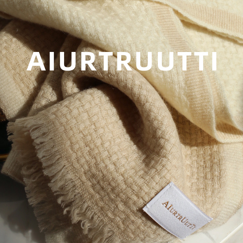 AiurtRuutti意式年轻奢品 羊脂温润纯山羊绒围巾披肩外搭女男秋冬,淘宝优惠券,粉丝福利购,淘宝优惠卷