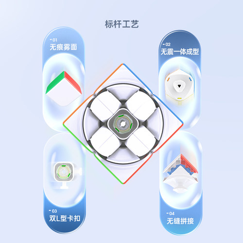 GAN251 二阶磁力魔方正品专业比赛专用初学者儿童益智玩具磁吸2阶 - 图2