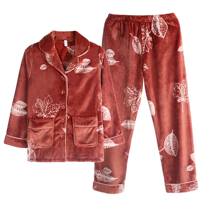 情侣男士秋冬季珊瑚绒法兰绒睡衣 轩靓睡衣/家居服套装