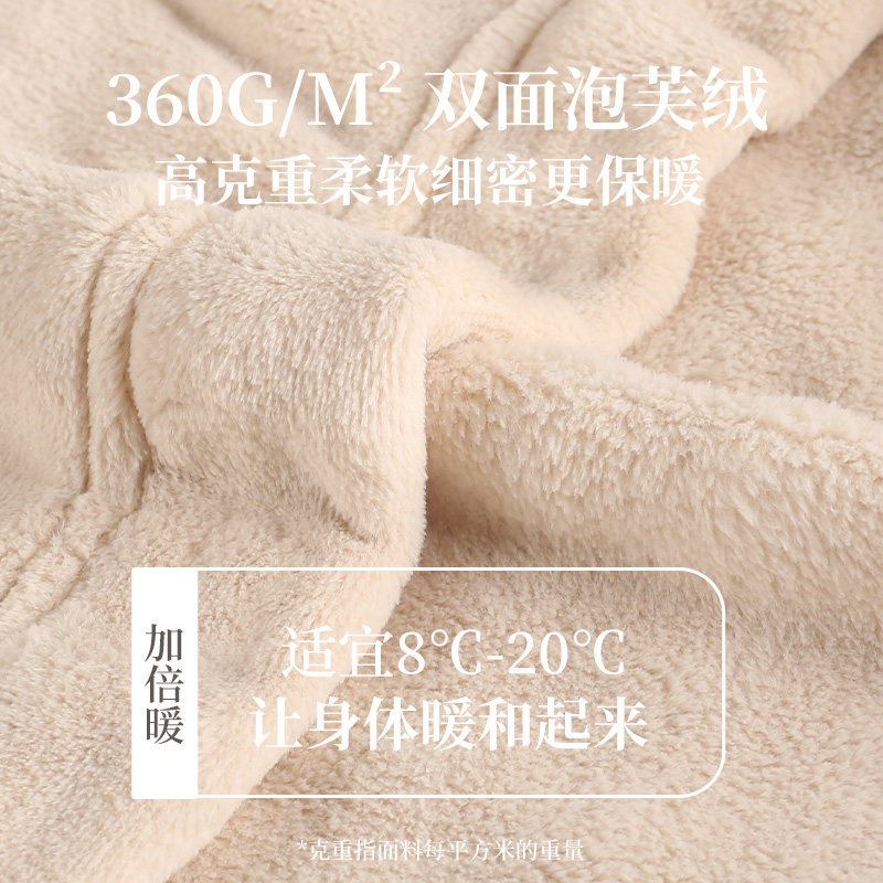 轩靓【抗静电】泡芙绒睡袍女冬季睡裙法兰绒睡衣浴袍珊瑚绒家居服,淘宝优惠券,粉丝福利购,淘宝优惠卷