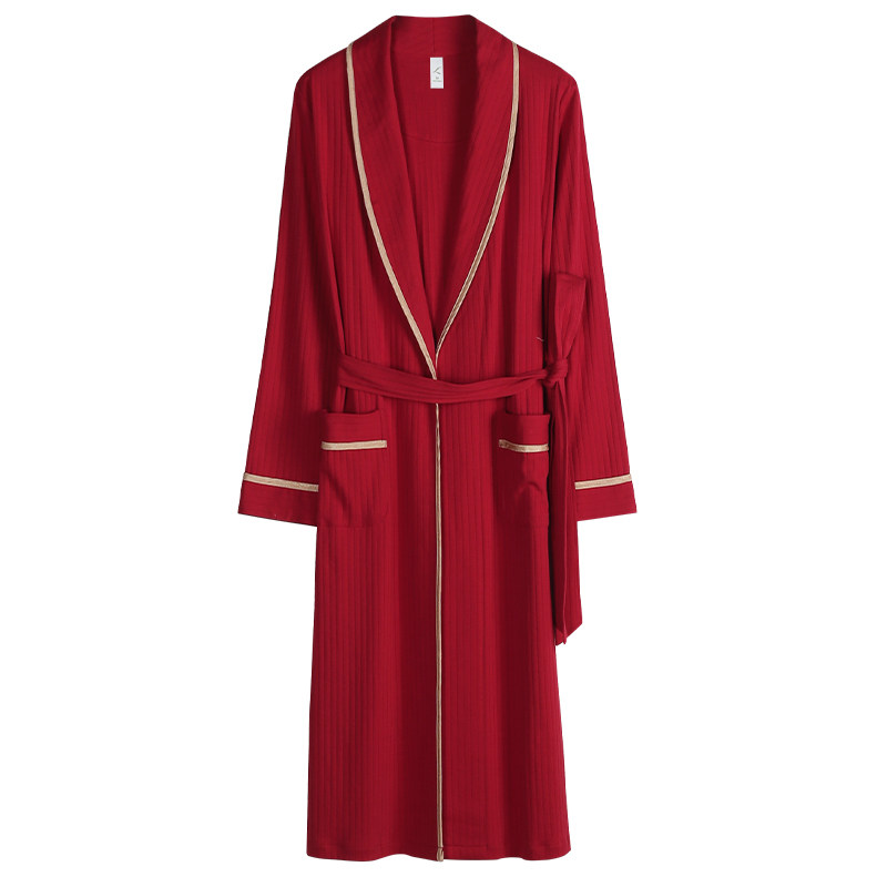 情侣春秋季纯棉性感睡袍新娘男晨袍 轩靓睡袍/浴袍