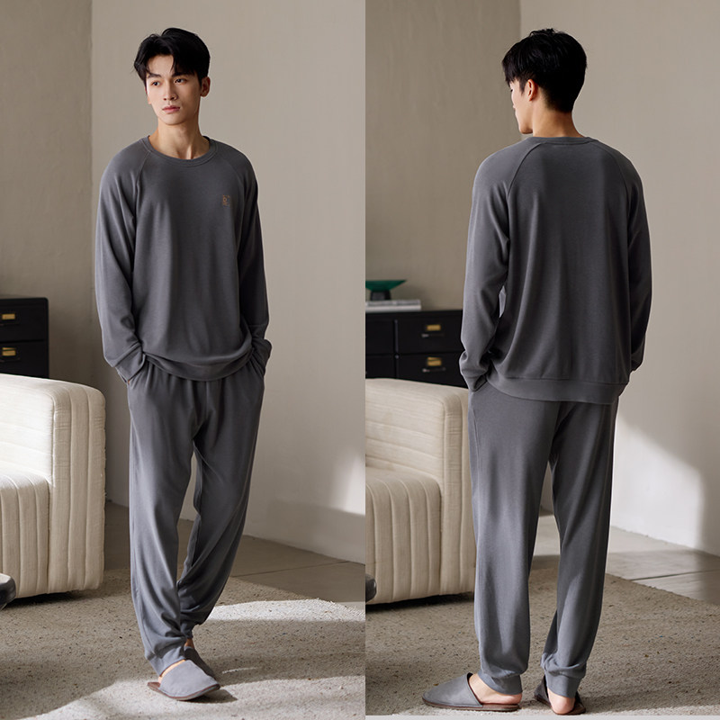轩靓睡衣男士秋冬季保暖德绒棉长袖套头家居服薄绒可外穿大码套装,淘宝优惠券,粉丝福利购,淘宝优惠卷