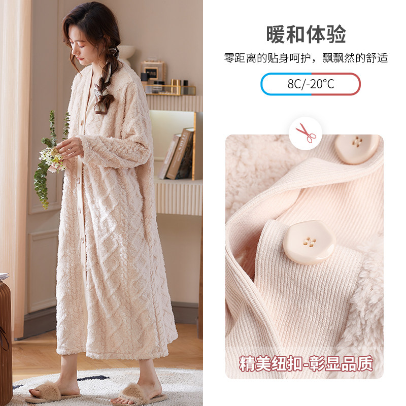 2022年新款法兰绒提花秋冬季睡袍 轩靓睡袍/浴袍