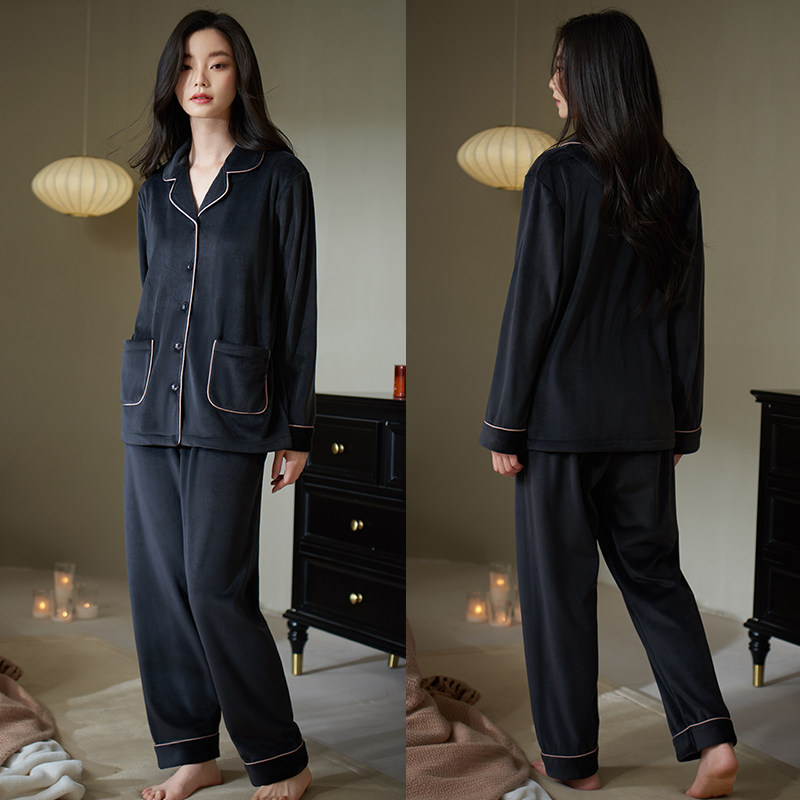 轩靓睡衣女秋冬季加绒加厚保暖珊瑚绒海岛绒家居服春秋款大码套装,淘宝优惠券,粉丝福利购,淘宝优惠卷