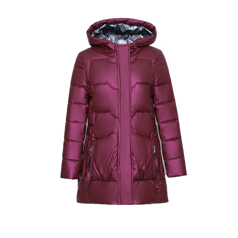 妈妈冬装外套羽绒棉服中长款 江诗琪中老年女装