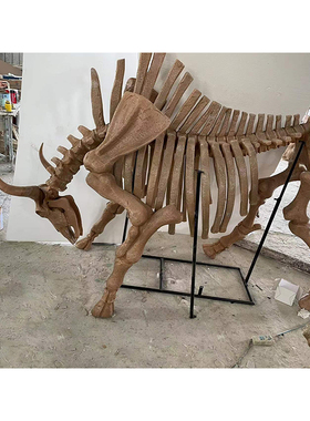 猛犸象化石大型骨骼动物橱窗