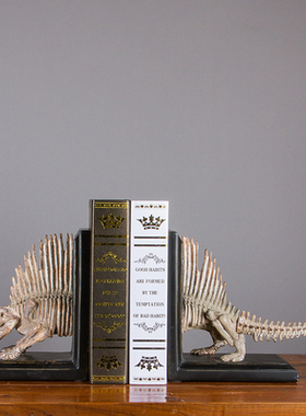 恐龙化石骨骼鹿头骨动物家居装饰