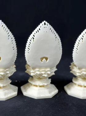 象牙果婆娑三圣佛像摆件