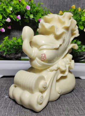 象牙果白菜百财招财摆件